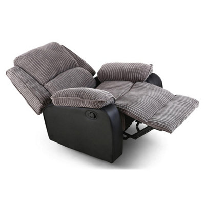 Grey cord deals recliner chair