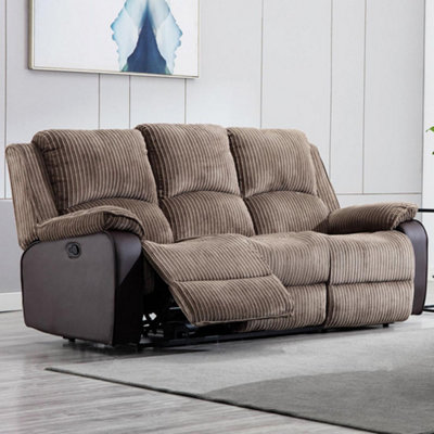 High back 3 seater deals fabric sofa