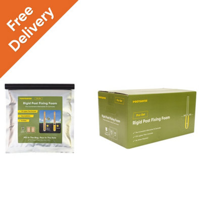 Postsaver Pro-Set - Post Fixing Foam - Hard Resin-Based Alt. To Fence Post Concrete - 10 Pack - Sets 20 Posts (FREE DELIVERY)