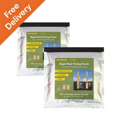 Postsaver Pro-Set - Post Fixing Foam - Hard Resin-Based Alt. To Fence Post Concrete - 2 Pack - Sets 4 Posts (FREE DELIVERY)