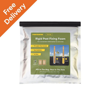 Postsaver Pro-Set - Post Fixing Foam - Hard Resin-Based Alternative To Fence Post Concrete - 1 Pack Sets 2 Posts (FREE DELIVERY)