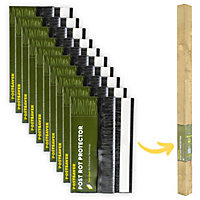 Postsaver Pro-Wrap - 10 Pack - Fence Post Rot Protectors - Fits 75x75 - 100x100mm Square Posts (FREE DELIVERY)