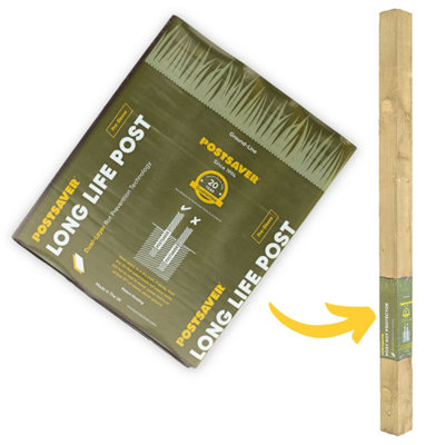 Postsaver Pro-Wrap & Tack - 5 Metre Roll - Fence Post Rot Protector Shield - Fits All Post Sizes (FREE DELIVERY)