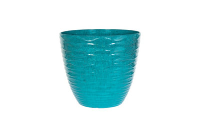 Pot Planter Indoor or Outdoor Lightweight Recycled Plastic Garden Windermere Plant Pot - Plastic - L33 x W33 x H29 cm - Teal