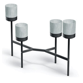 Pot + Stand Set Tiered Metal Multiple Flower Modern Shelf Planter Black Pot Bloomie stand 4L
