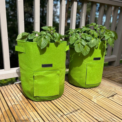 Potato Planter Grow Bags 37 Litre (Set of 2) Non - Woven Aeration Fabric Pots