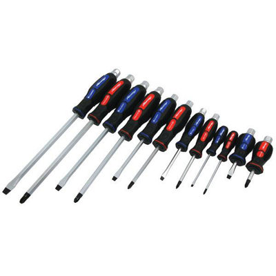 Pound-Through Screwdriver Set - 12 Piece Flat/ phlips Combination (Neilsen CT0710)