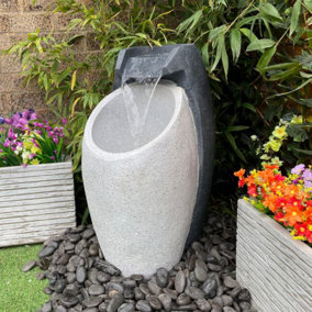 Pouring Vase Solar Powered Water Feature With Cover