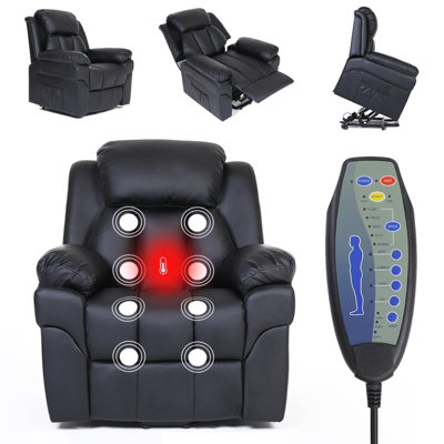 Lift recliner with heat deals and massage near me