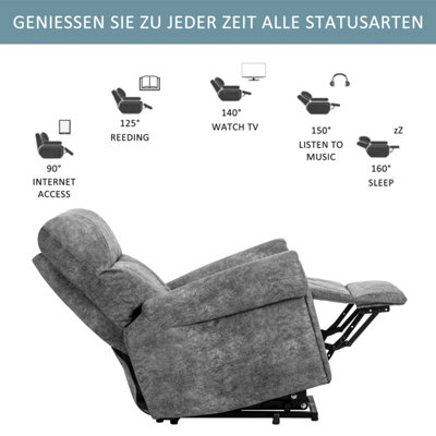 Power Lift Recliner Chair for Elderly- Heavy Duty and Safety Motion Faux Leather Reclining Mechanism for Living Room Bedroom