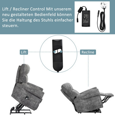 Power Lift Recliner Chair for Elderly- Heavy Duty and Safety Motion Faux Leather Reclining Mechanism for Living Room Bedroom