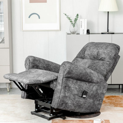 Power Lift Recliner Chair for Elderly- Heavy Duty and Safety Motion Faux Leather Reclining Mechanism for Living Room Bedroom