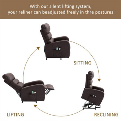 Power Massage Lift Recliner Chair with Heat & Vibration for Elderly, 2 ...