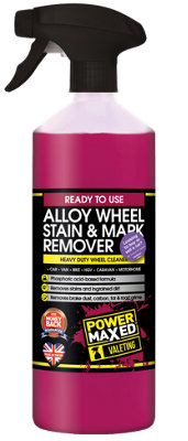 Power Maxed Alloy Wheel Stubborn Stain/Mark Remover 1Ltr Ready To Use