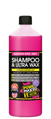 Power Maxed Car Shampoo and Ultra Wax - Add to Bucket 1ltr