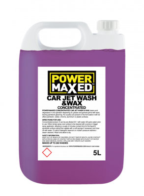 Power Maxed Jet Wash and Wax Liquid Cleaner 5Ltr 20-1 Concentrate