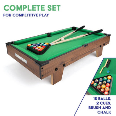 Power Play Pool Table Game, Portable Wooden Classic Games Table, Indoor ...