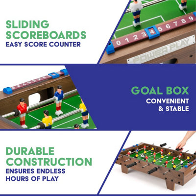 Power Play Table Top Football Game, Wooden Outdoor Indoor Game for Kids ...