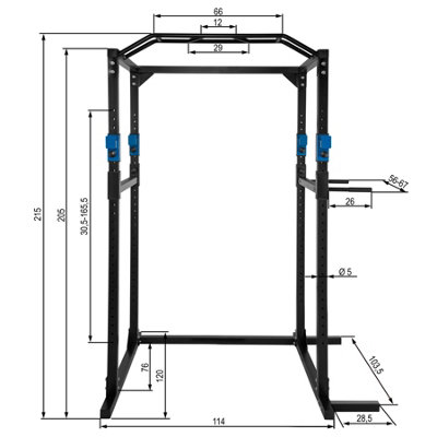 Power Rack - pull-up double bar, dip station, barbell racks and safety ...