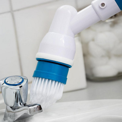Power Spin Scrubber 275RPM Cordless Lightweight Electric Bathroom Kitchen Cleaning Brush with 3 Heads Extension