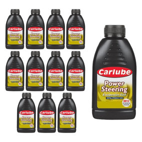 Power Steering Hydraulic Fluid & Lubricant Suitable Most Applications 500ml x12