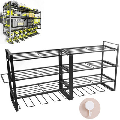 Spaclear Power Tool Organizer, 3 Layer Heavy Duty Metal Storage Rack