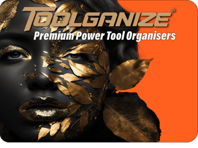 Power Tool Storage Organiser Rack Drill Holder - 6 Slot (Black)