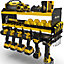Power Tool Storage Organiser Rack Drill Holder - 6 Slot (DeWalt Yellow)