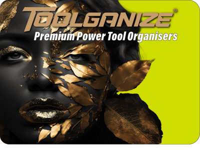 Power Tool Storage Organiser Rack Drill Holder - 6 Slot (Ryobi Green)