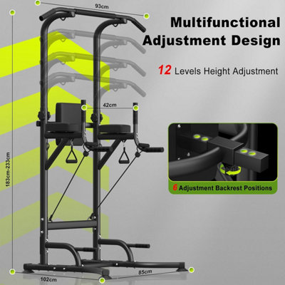 Calisthenics Equipment SogesPower Power Tower Dip Station Pull Up