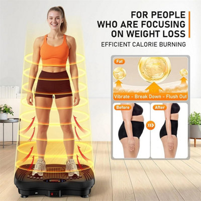 Power Vibration Plate Whole Body Fitness Exercise Machine
