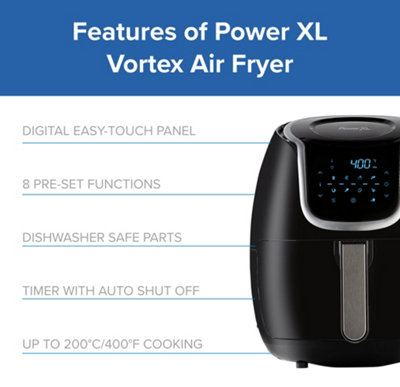 Power XL Vortex Air Fryer -  Black 2.8L