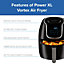 Power XL Vortex Air Fryer -  Black 4.7L