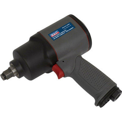 Powerful 1/2 Inch Composite Air Impact Wrench with Twin Hammer Design