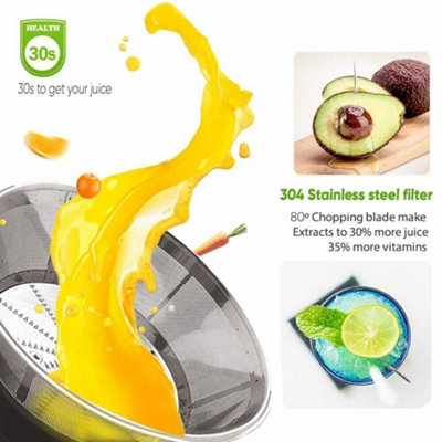 Powerful 1000W Whole Fruit & Veg Juicer - Stainless Steel Easy Clean