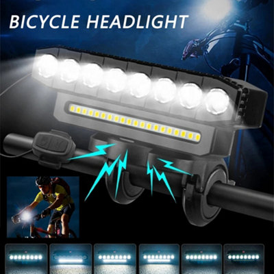 Powerful Rechargeable LED Bike Front Light - USB, Waterproof, MTB ...