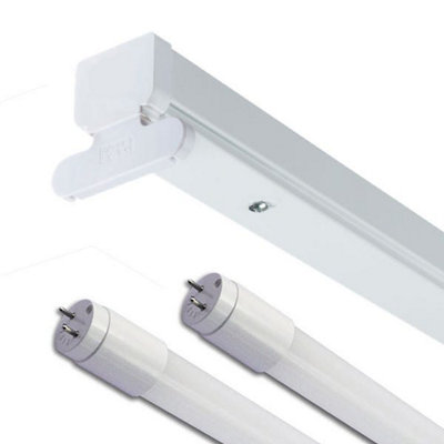 Powermaster 4ft Twin LED Ready Single Ended Batten Fitting