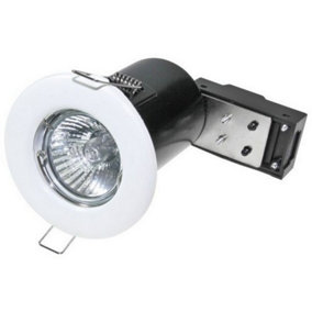 Powermaster IP65 Fire Rated Fixed Downlight White (One Size)