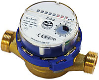Powogaz 1/2 Inch Domestic Water Meter Flow 15mm Cold Water High Quality Meters 1,6 m3/h