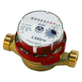 Powogaz 3/4 Inch Hot Water Meter Flow 15mm Pipe High Quality Meters 1,6 m3/h