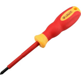 Pozi PZ1 x 80mm VDE Insulated Electrical Screwdriver With Soft Grip