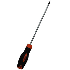 Pozi PZ2 Long Screwdriver 200mm Shank Total Length 310mm Rubber Grip handle