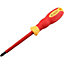 Pozi PZ2 x 100mm VDE Insulated Electrical Screwdriver With Soft Grip