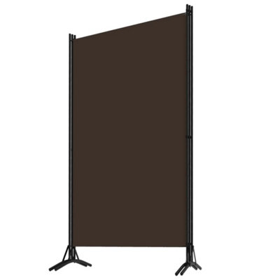 Practical 3-Panel Room Divider Brown 260x180 cm