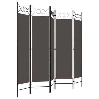 Practical 5-Panel Room Divider Anthracite 200x180 cm