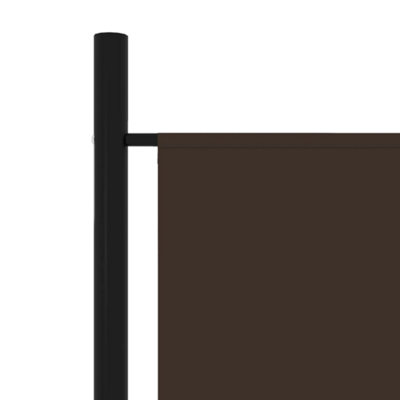 Practical 6-Panel Room Divider Brown 300x180 cm
