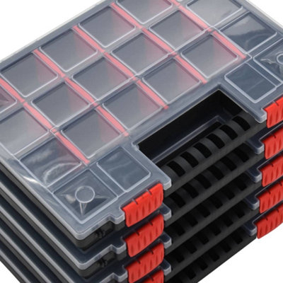 Practical Assortment Boxes 5 pcs 34.5x25x5 cm Polypropylene