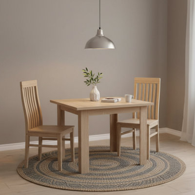 Practical Modern Dining Table with Extension Function 110cm - Sonoma Oak