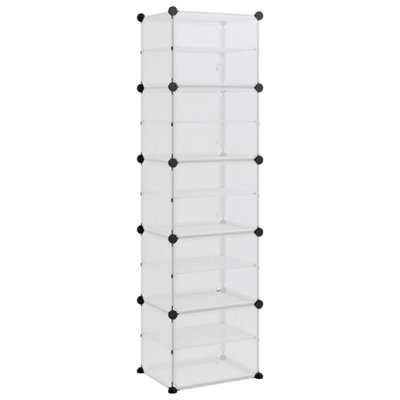 Practical Shoe Rack Transparent 44x31.5x153.5 cm PP