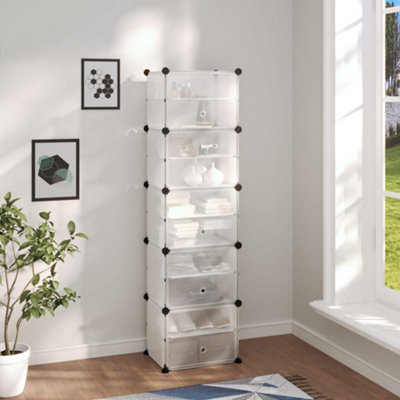 Practical Shoe Rack Transparent 44x31.5x153.5 cm PP